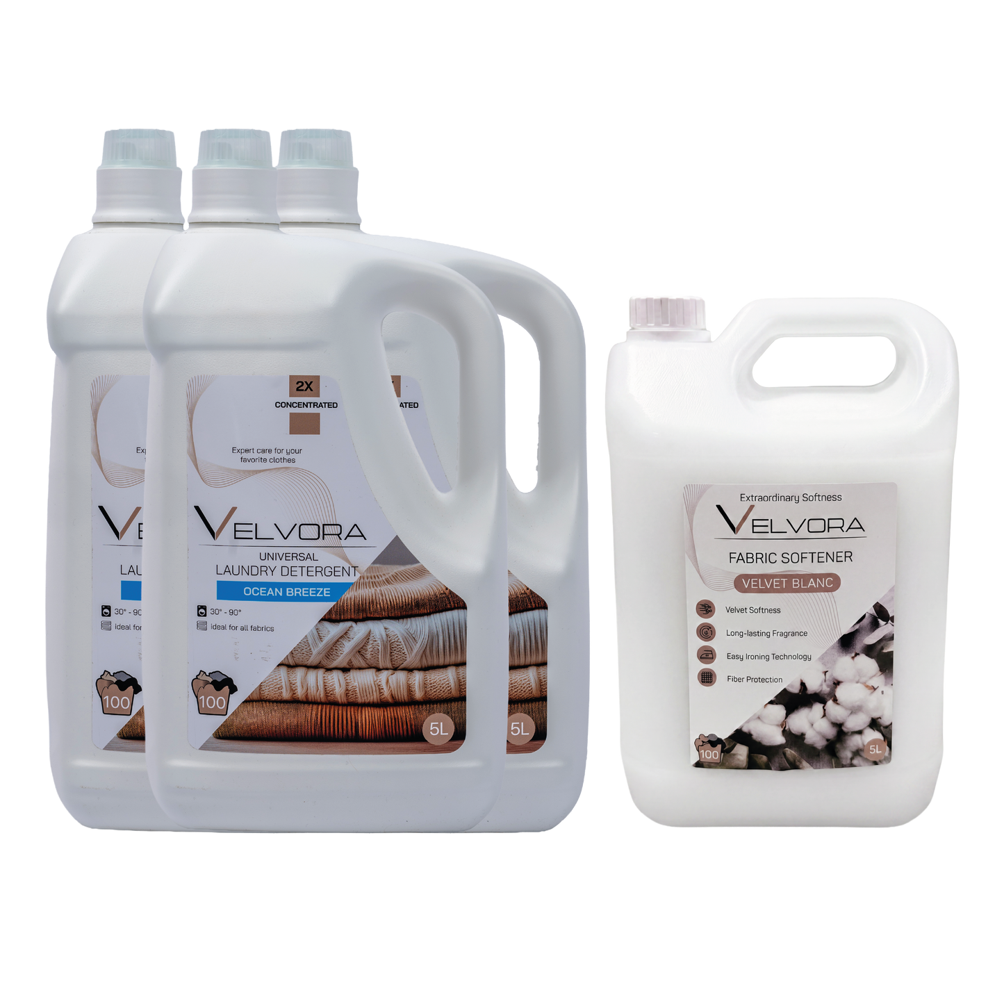 3X 5L DETERGENT UNIVERSAL + 1X 5L BALSAM DE RUFE