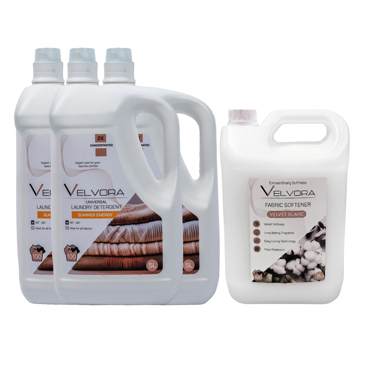 3X 5L DETERGENT UNIVERSAL + 1X 5L BALSAM DE RUFE